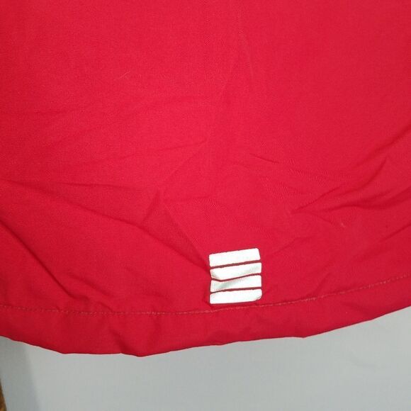Lands' End Red Nylon Hooded Fleece Lined Squall Parka Ski Winter Coat L 14-16 - Picture 7 of 12